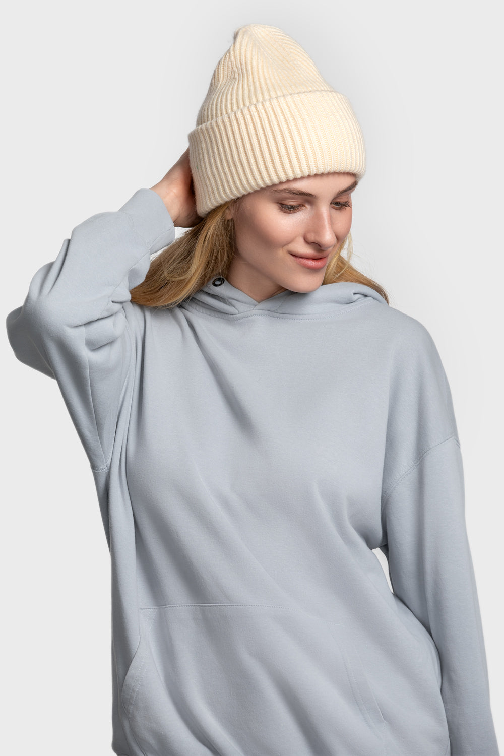 Beige Cashmere Beanie for Ladies – Soft, Warm, and Timeless