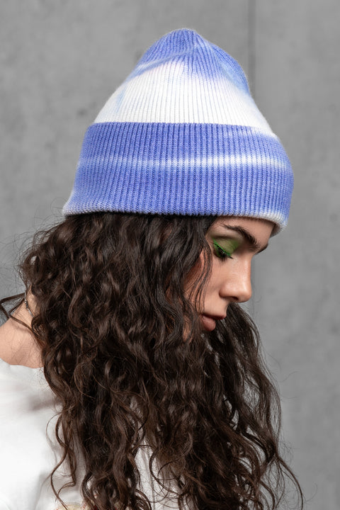 Women's Woolen Beanie Tie-Dye Icy Horizon