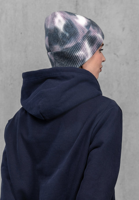 Women's Woolen Beanie Tie-Dye Ink Fade