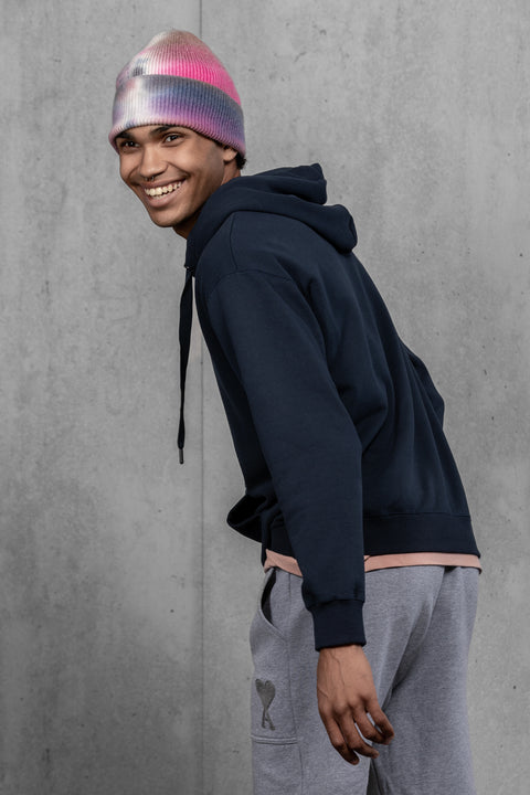 Men's Woolen Beanie Tie-Dye Berry Mist