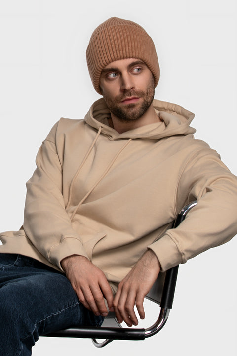 Men's Brown Cashmere Beanie
