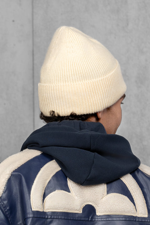 Men's Cold Beige Woolen Beanie