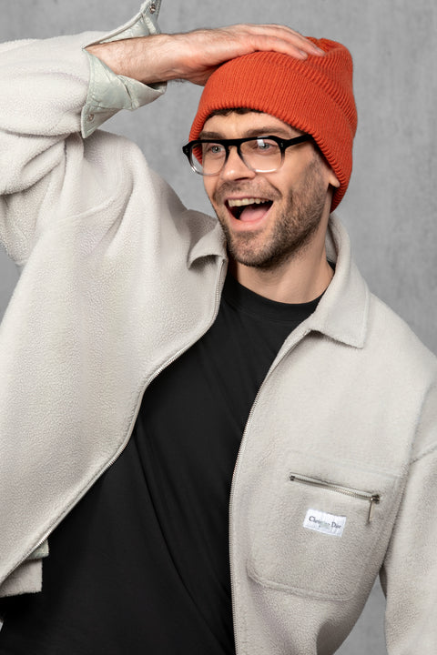 Men's Terracotta Woolen Beanie
