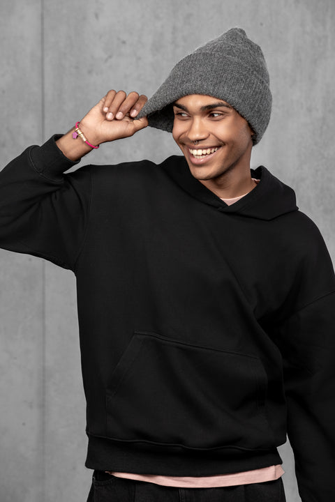 Men's Dark Gray Mohair Beanie