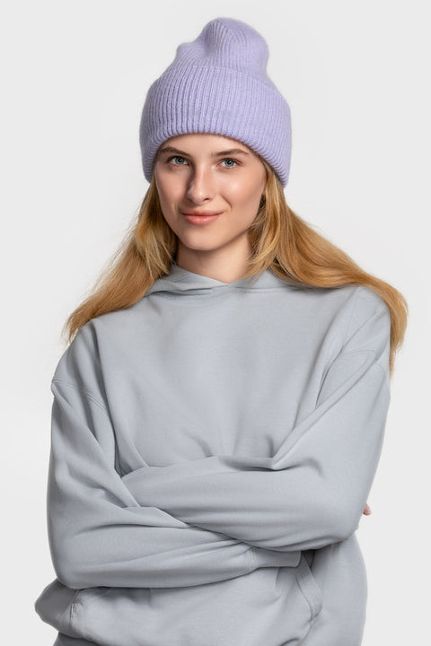 Women's Lavender Mohair Beanie