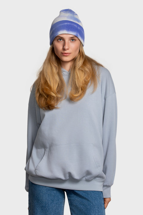 Women's Woolen Beanie Tie-Dye Blue & White