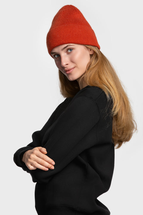 Women's Terracotta Woolen Beanie