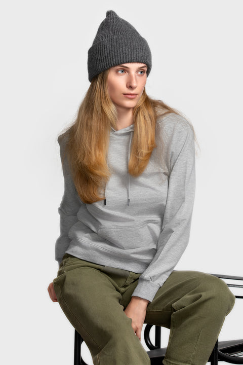 Women's Dark Gray Mohair Beanie