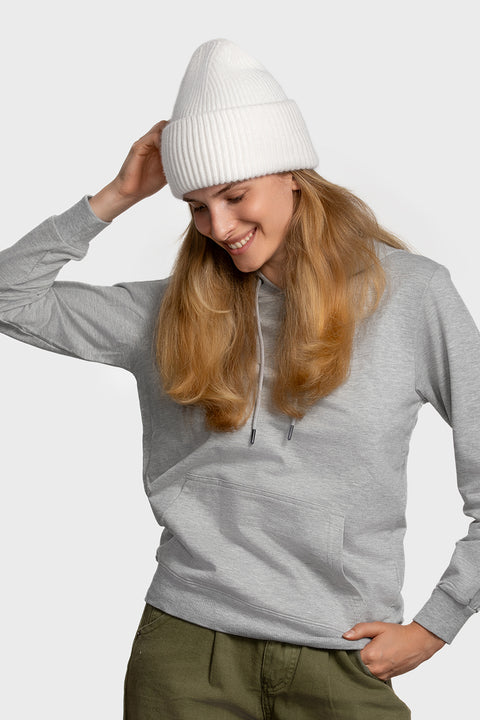 Women's White Cashmere Beanie