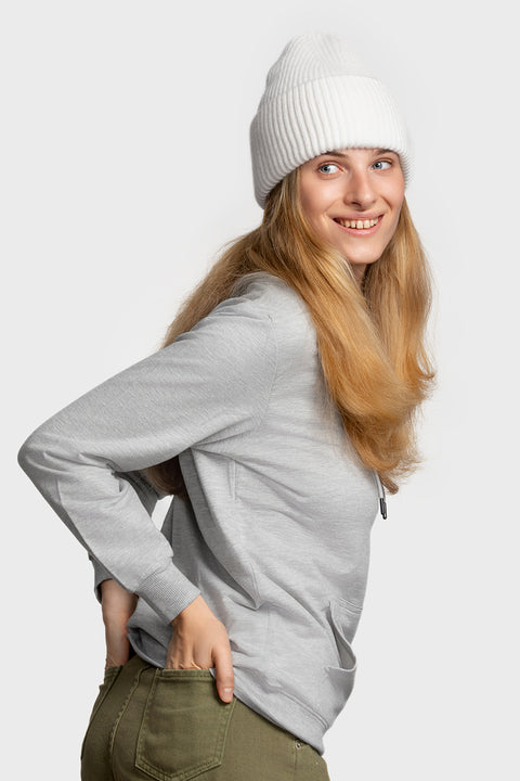 Women's White Cashmere Beanie