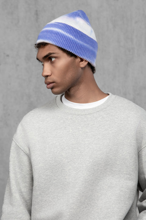 Men's Woolen Beanie Tie-Dye Icy Horizon