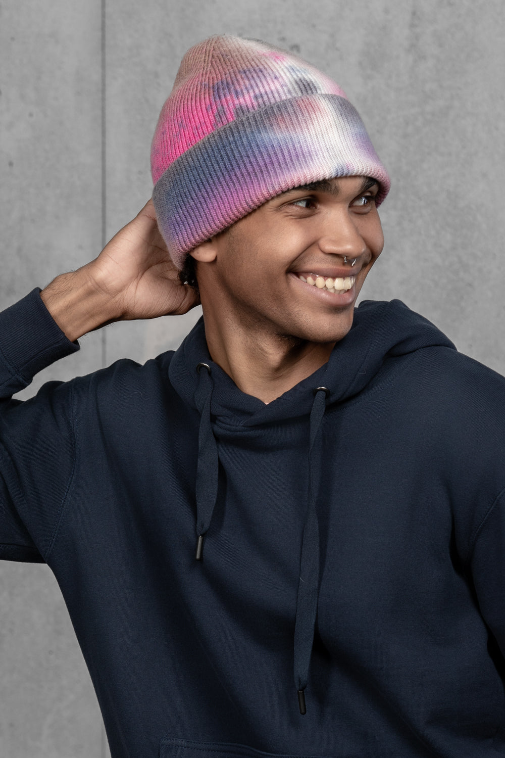 Men's Woolen Beanie Tie-Dye Berry Mist – ENEX