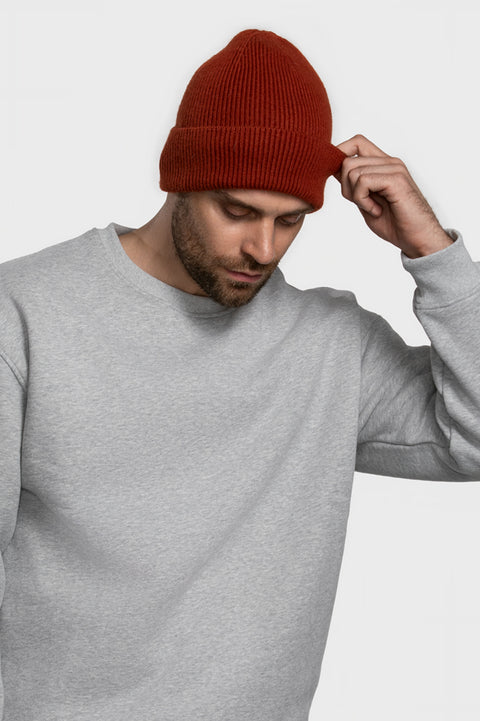 Men's Brick Woolen Beanie