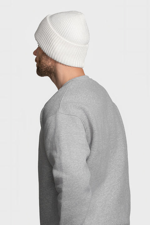 Men's White Cashmere Beanie