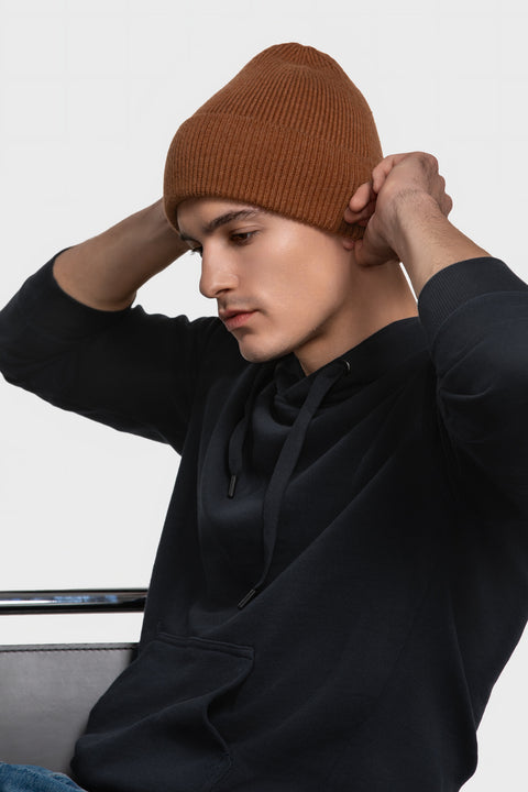 Men's Brown Woolen Beanie