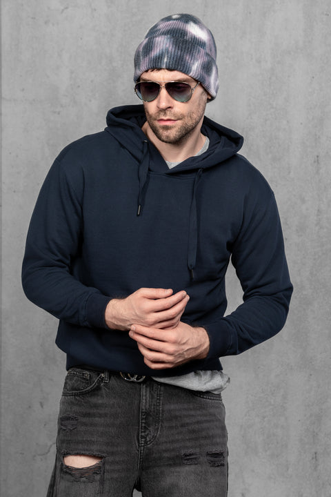 Men's Woolen Beanie Tie-Dye Ink Fade