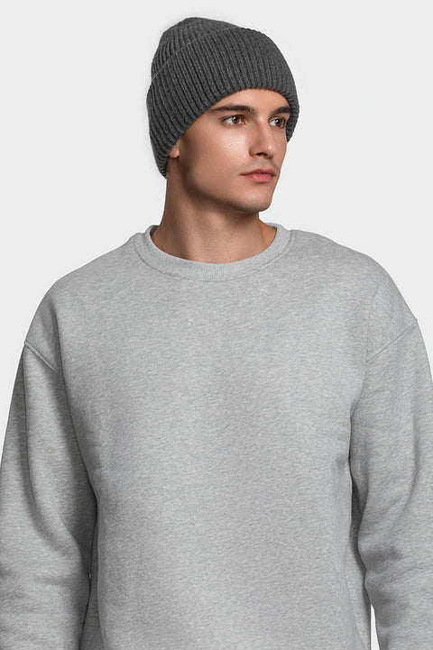 Men's Gray Cashmere Beanie