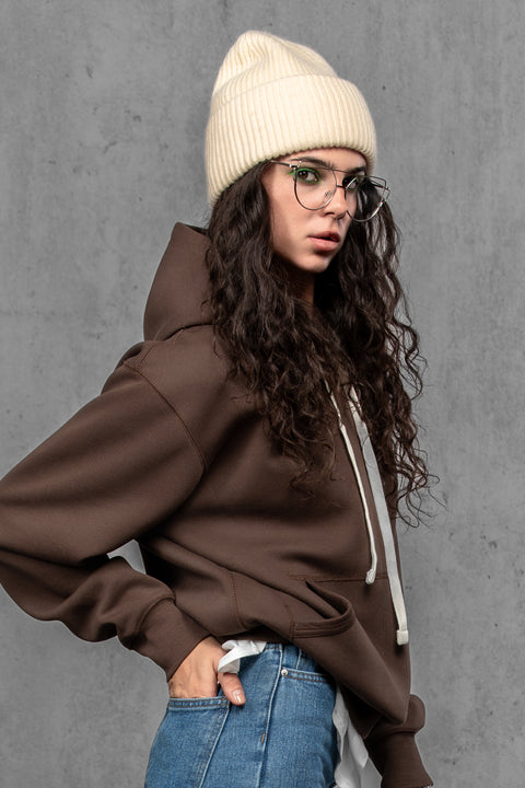 Women's Beige Cashmere Beanie