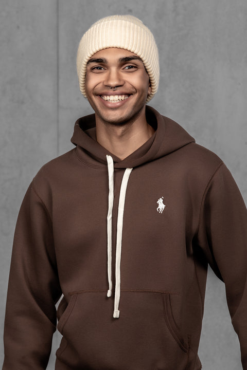 Men's Beige Cashmere Beanie