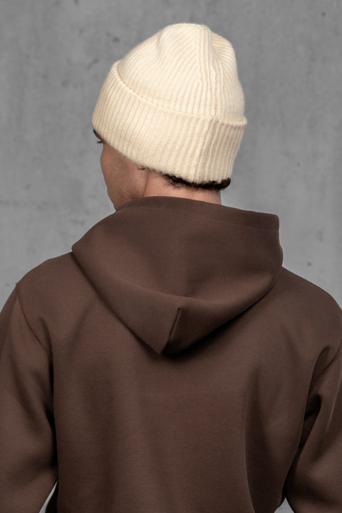 Men's Beige Cashmere Beanie