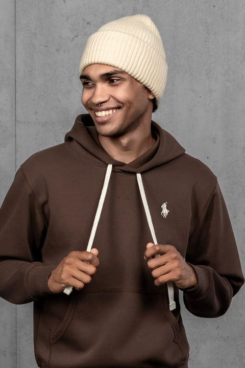 Men's Beige Cashmere Beanie