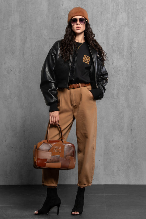 Women's Brown Cashmere Beanie