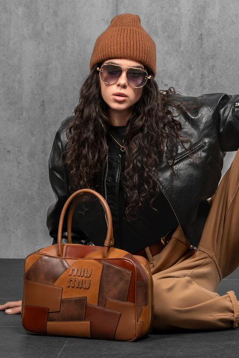 Women's Brown Cashmere Beanie