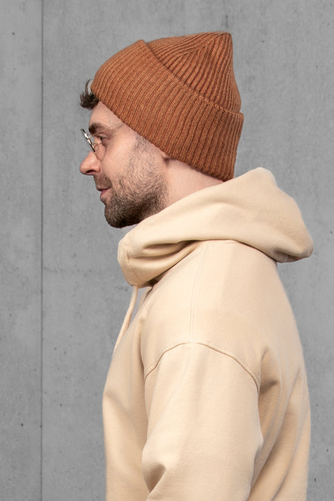 Men's Brown Cashmere Beanie