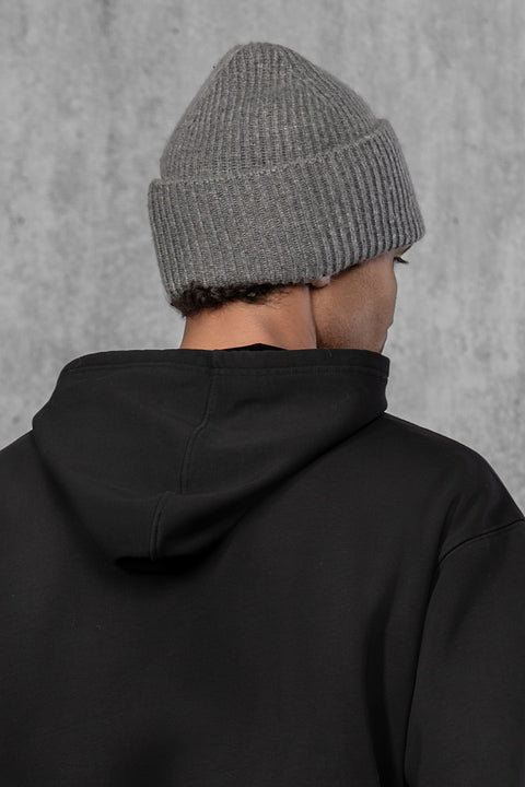 Men's Gray Cashmere Beanie