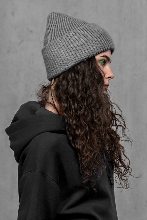 Women's Gray Cashmere Beanie
