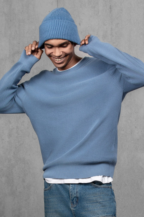 Men's Blue Cashmere Beanie