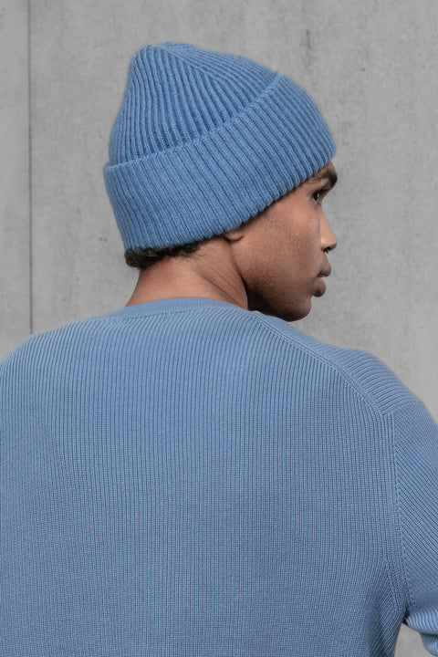 Men's Blue Cashmere Beanie
