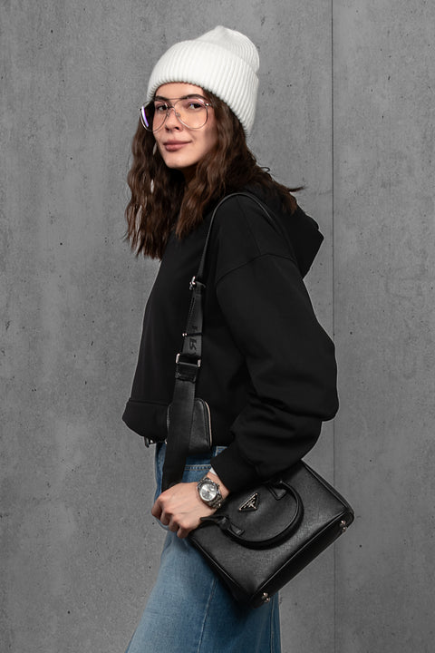 Women's White Cashmere Beanie