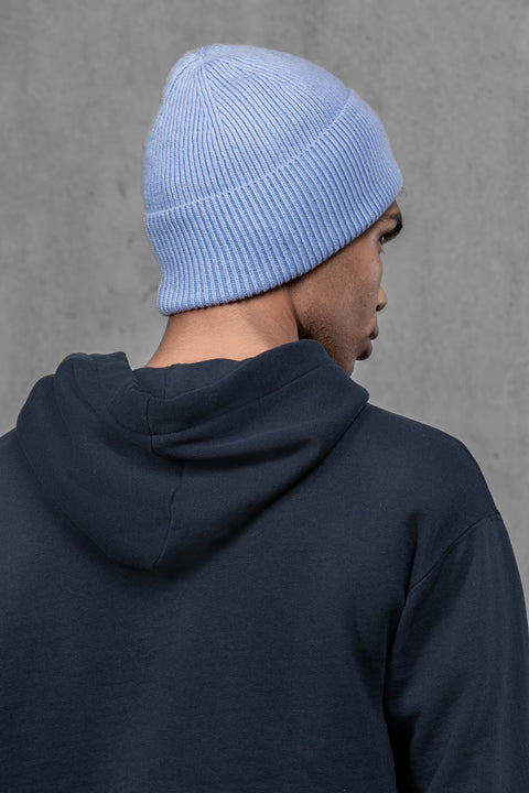 Men's Light Blue Woolen Beanie