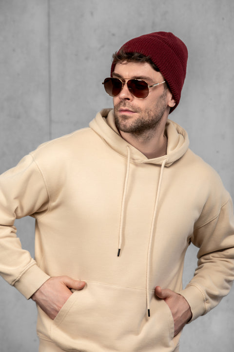 Men's Burgundy Woolen Beanie
