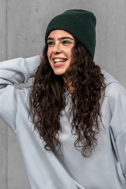 Women's Dark Green Woolen Beanie
