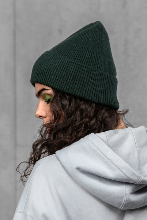 Women's Dark Green Woolen Beanie