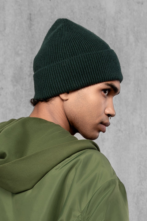 Men's Dark Green Woolen Beanie