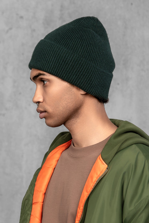 Men's Dark Green Woolen Beanie