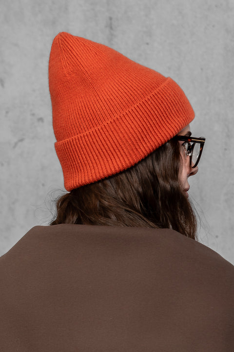 Women's Terracotta Woolen Beanie