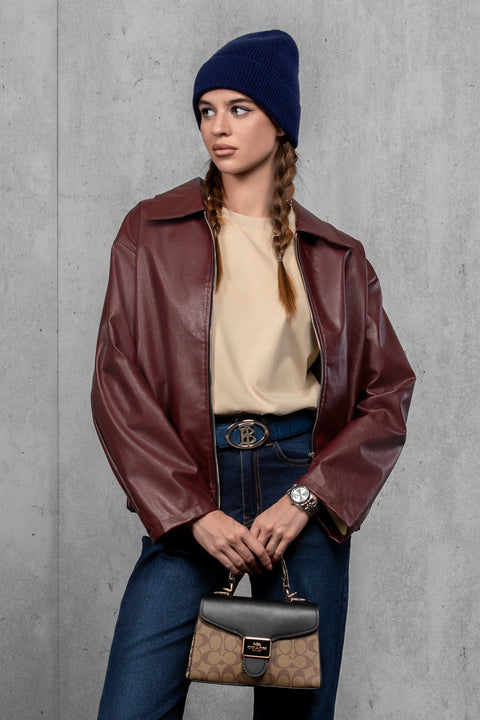 Women's Navy Woolen Beanie