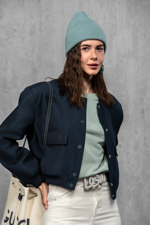 Women's Teal Woolen Beanie