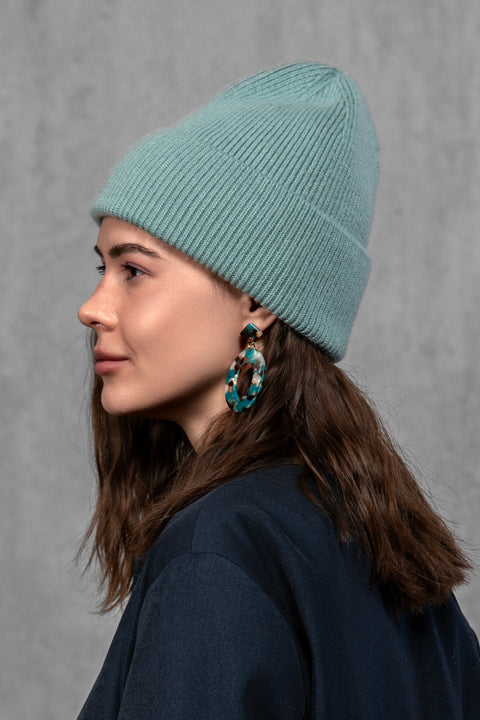 Women's Teal Woolen Beanie