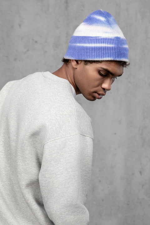 Men's Woolen Beanie Tie-Dye Icy Horizon