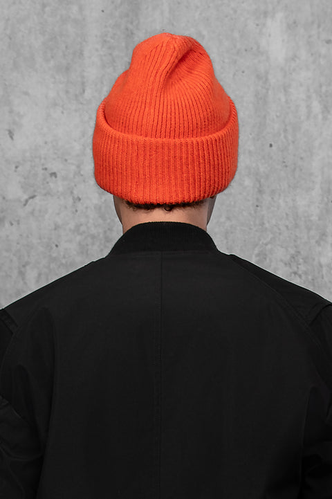 Men's Orange Mohair Beanie
