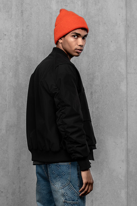 Men's Orange Mohair Beanie