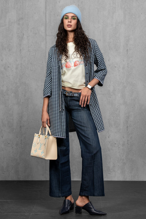 Women's Azure Blue Mohair Beanie