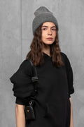 Women's Dark Gray Mohair Beanie