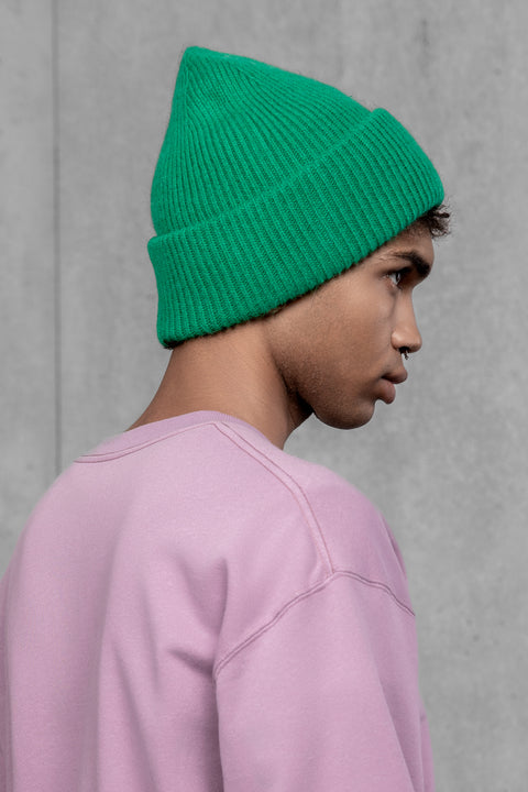 Men's Green Mohair Beanie