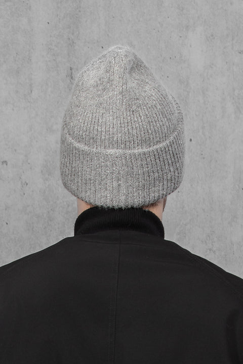 Men's Gray Mohair Beanie